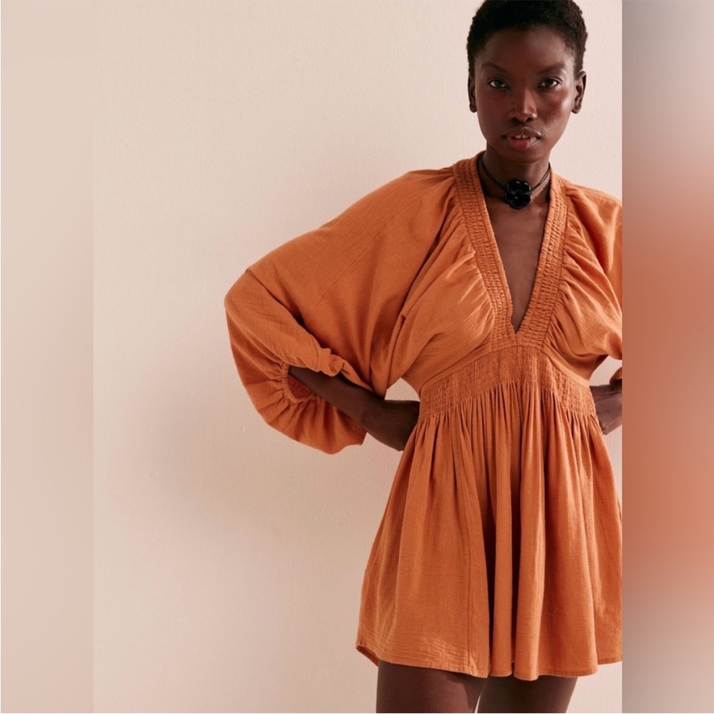 Free People Orange Mini Dress